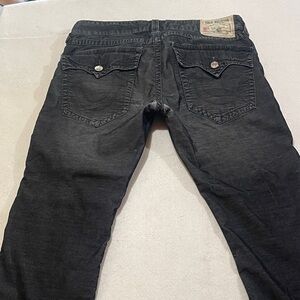 True Religion black Relaxed Jeans Ricky style size 33 x 27 hemmed